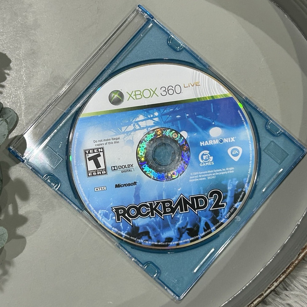 Rock Band 2 Microsoft Xbox 360 Video Game DISC ONLY Music Rhythm Concert Guitar